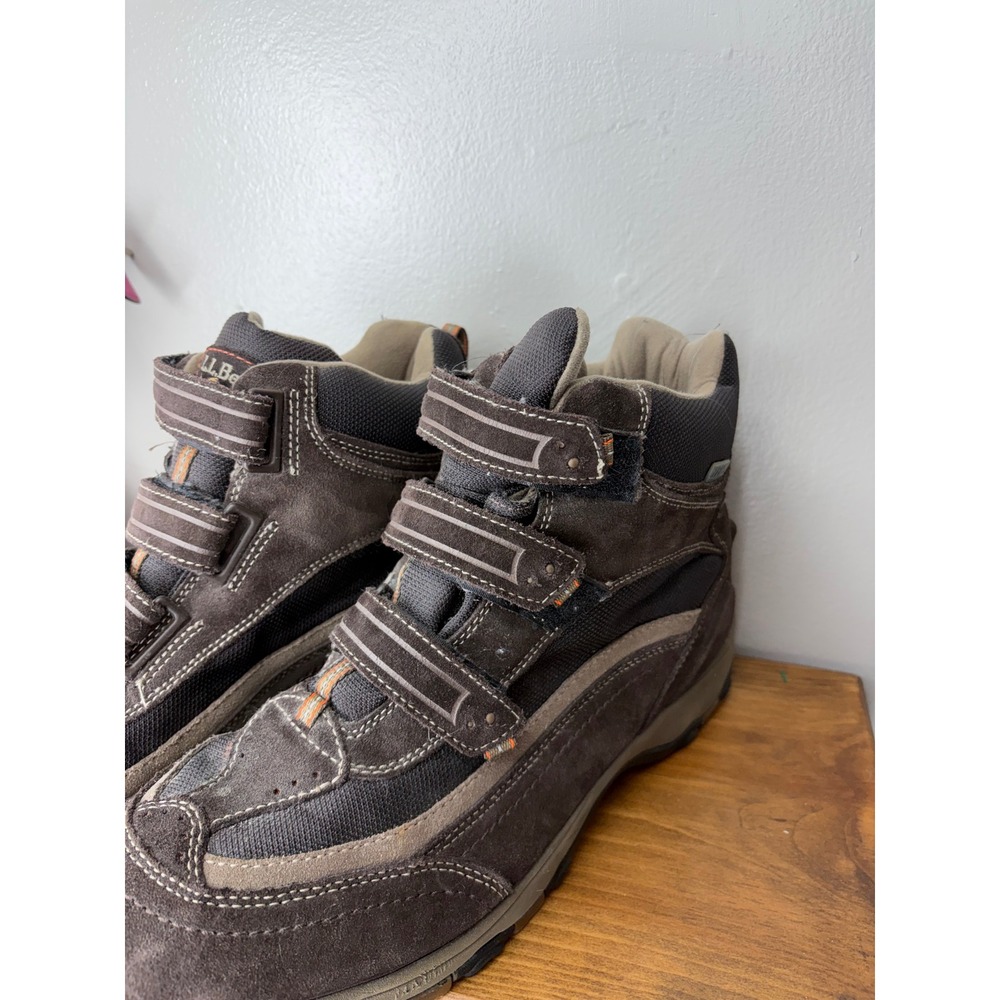 LL Bean Tek 2.5 Waterproof Hiking Boots Mens 14 Brown Suede Triple Strap 258266